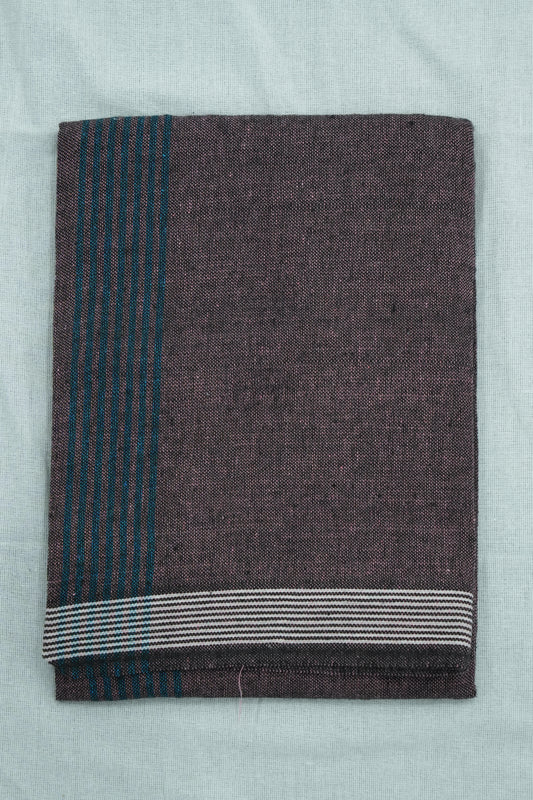 Single Dhothi (Kaily #0003) – Rustic with Lines Kara & Border