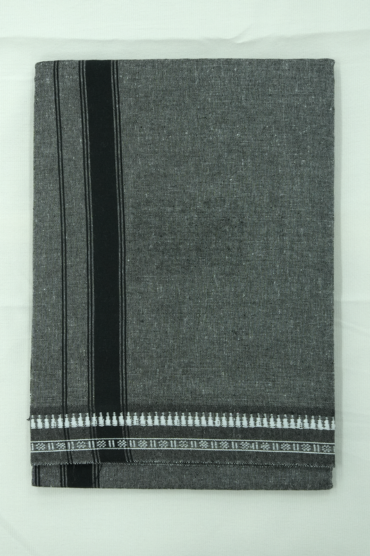 Single Dhothi (Kaily #0054) – Ash black with Black Kara