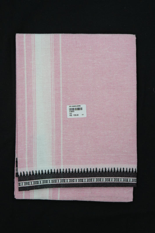Single Dhothi (Kaily #0055) – Baby Pink with White Kara