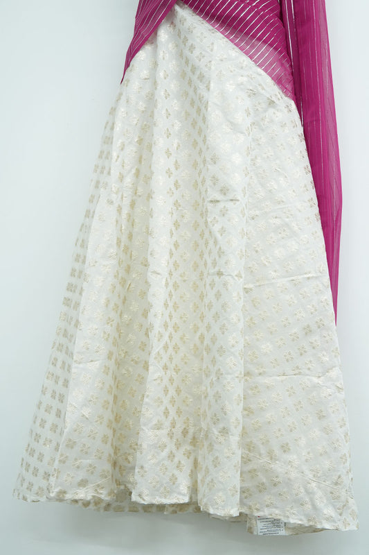 Chiffon Dhavani Set - Rani Pink (08)