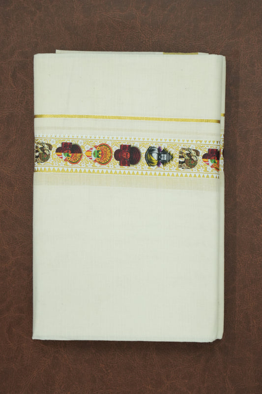 Multi-Cultural Print Model 1 – Premium Cotton Double Dhothi