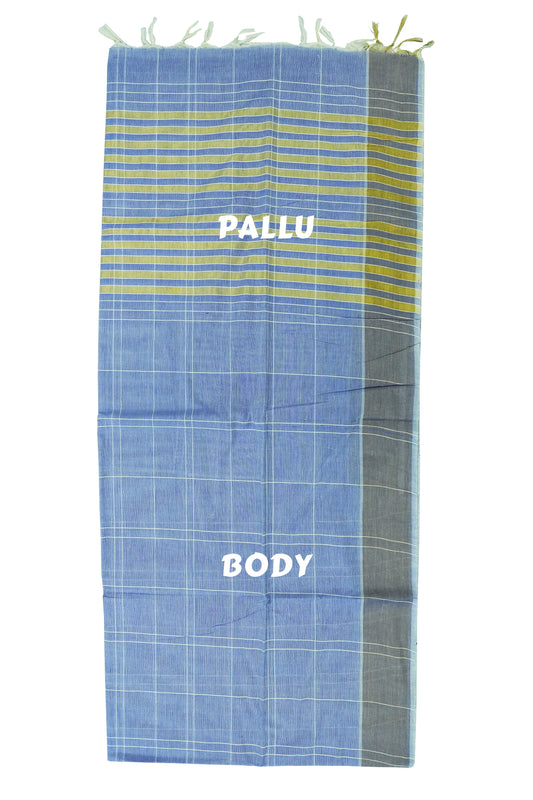 Cotton Saree – Violet with Golden Zari Lines