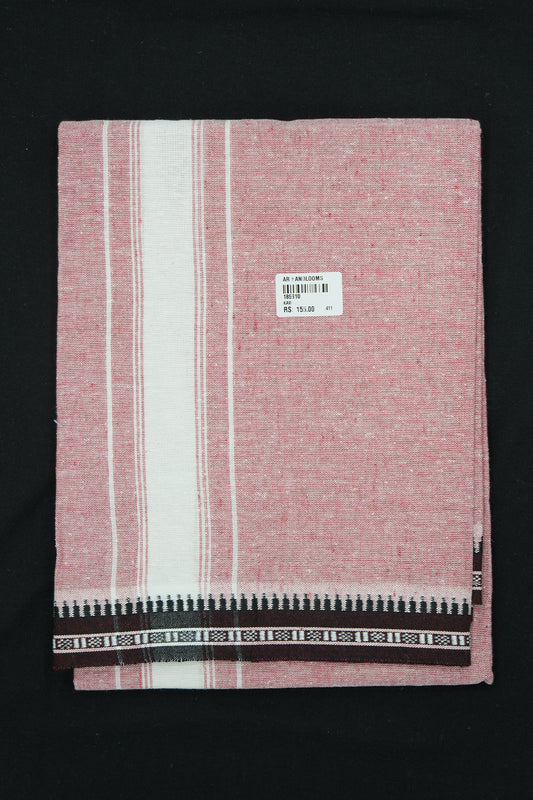 Single Dhothi (Kaily #0061) – Light Coral with White Kara