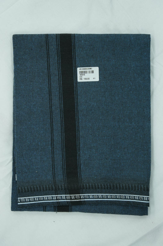 Single Dhothi (Kaily #0081) – Denim Blue with Black Kara