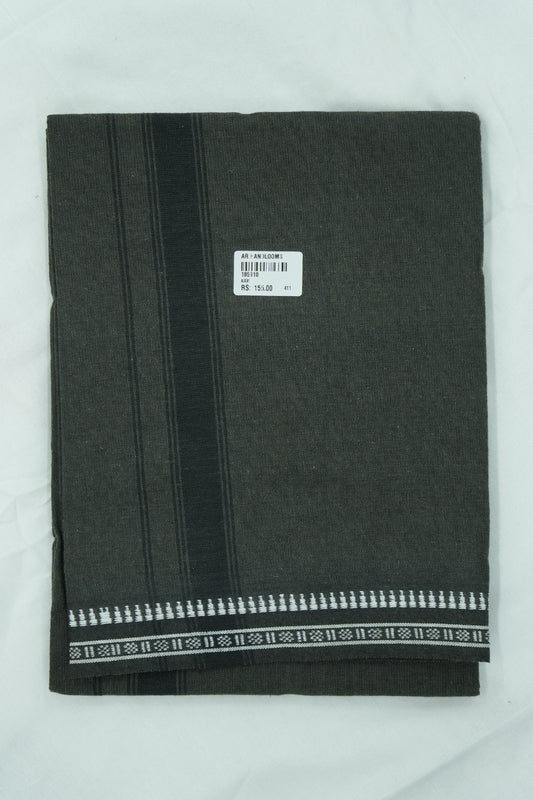 Single Dhothi (Kaily #0082) – Burnt Green with Black Kara